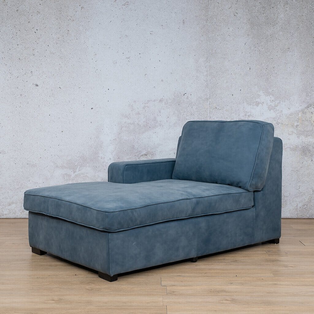 Rome Leather Chaise 1 Arm - LHF - Leather Chaise Armchair