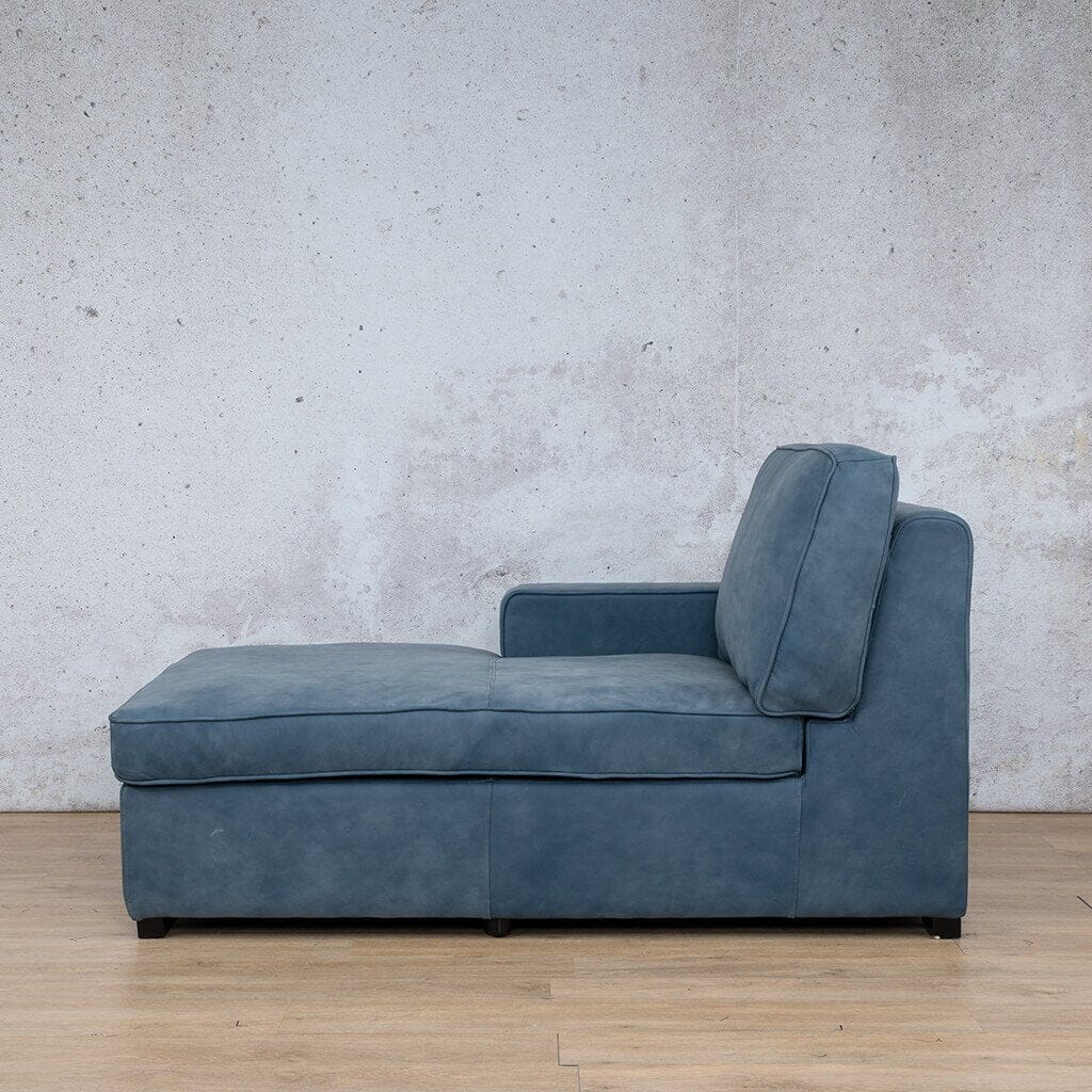Rome Leather Chaise 1 Arm - LHF - Leather Chaise Armchair