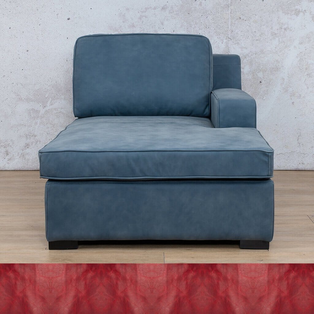 Rome Leather Chaise RHF Leather Sofa Leather Gallery Royal Ruby Full Foam 