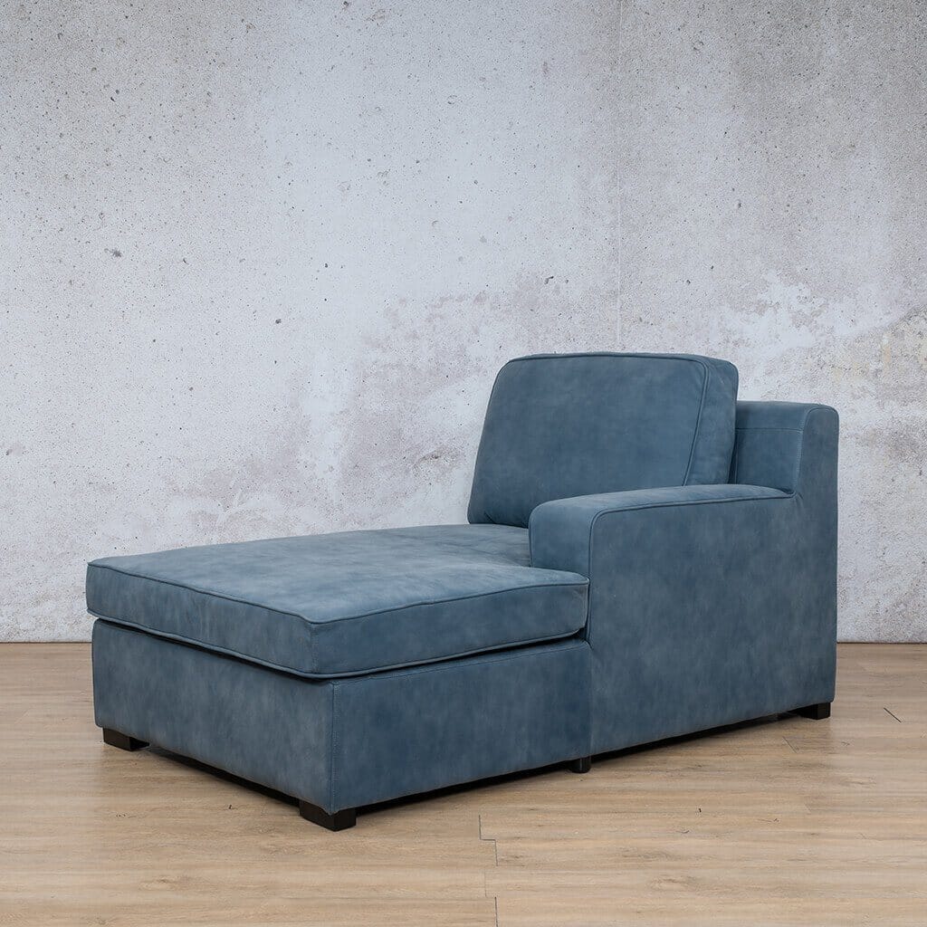 Rome Leather Chaise 1 Arm - RHF - Leather Chaise Armchair