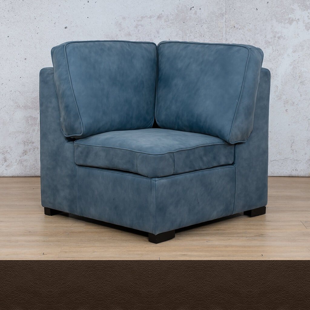 Rome Leather Corner Module - Czar Ox Blood - Leather Corner Couches