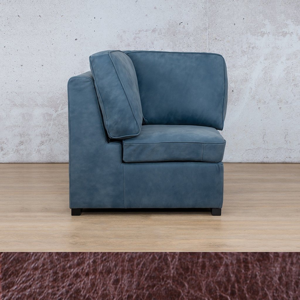 Rome Leather Corner Module - Royal Coffee - Leather Corner Couches
