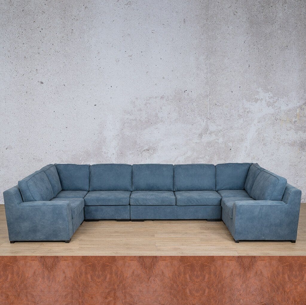 Rome Leather Modular U-Sofa Sectional Leather Sectional Leather Gallery Royal Saddle