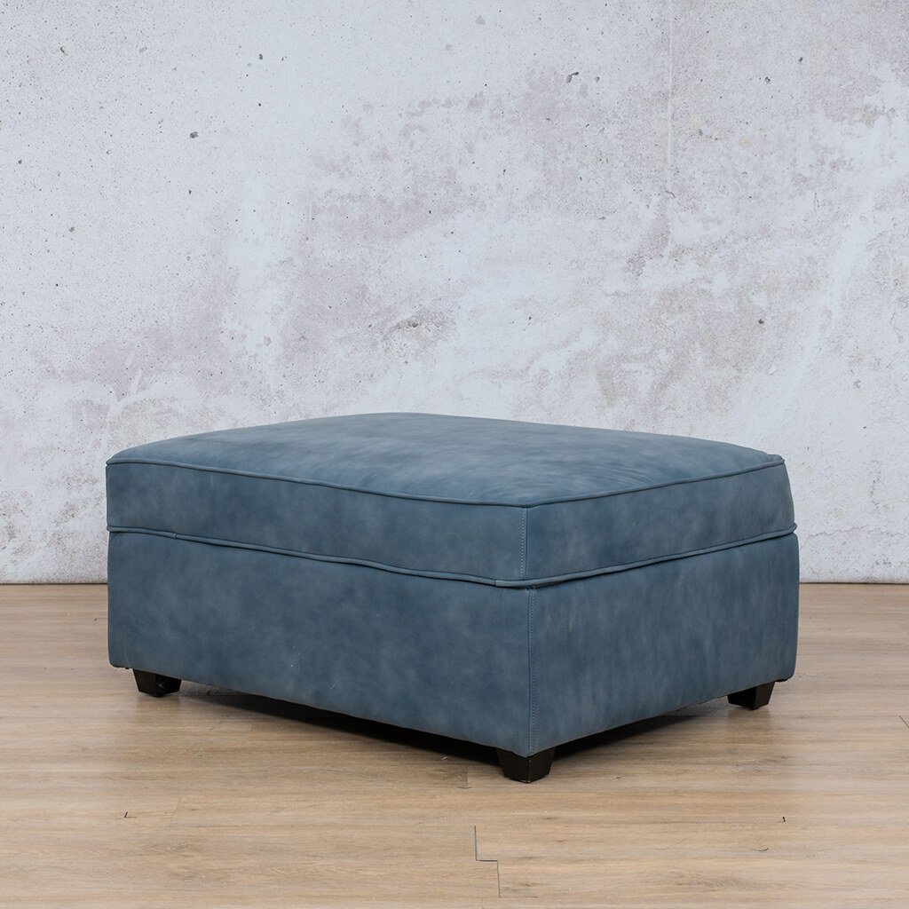Arizona Leather Ottoman Leather Sofa Leather Gallery Flux Blue WAREHOUSE COLLECTION - PINETOWN OR NORTHRIDING Full Foam