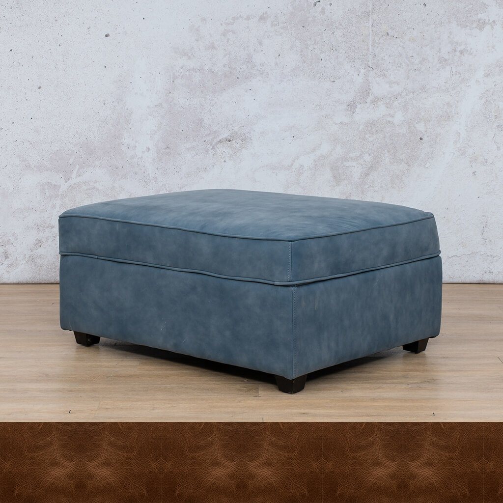 Arizona Leather Ottoman Leather Sofa Leather Gallery Royal Cognac WAREHOUSE COLLECTION - PINETOWN OR NORTHRIDING Full Foam