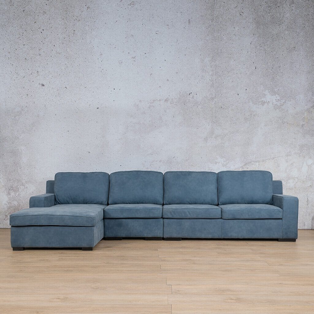 Rome Leather Sofa Chaise Modular Sectional - LHF Leather Sectional Leather Gallery