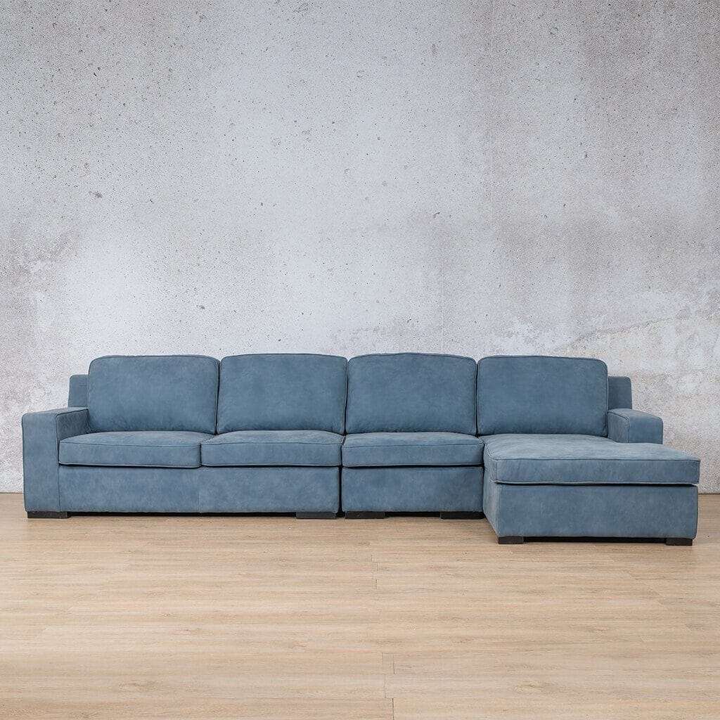 Rome Leather Sofa Chaise Modular Sectional - RHF Leather Sectional Leather Gallery