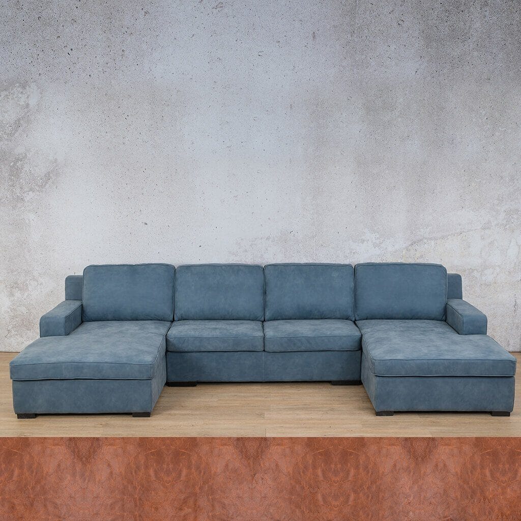 Rome Leather Sofa U-Chaise Sectional Leather Sectional Leather Gallery Royal Saddle