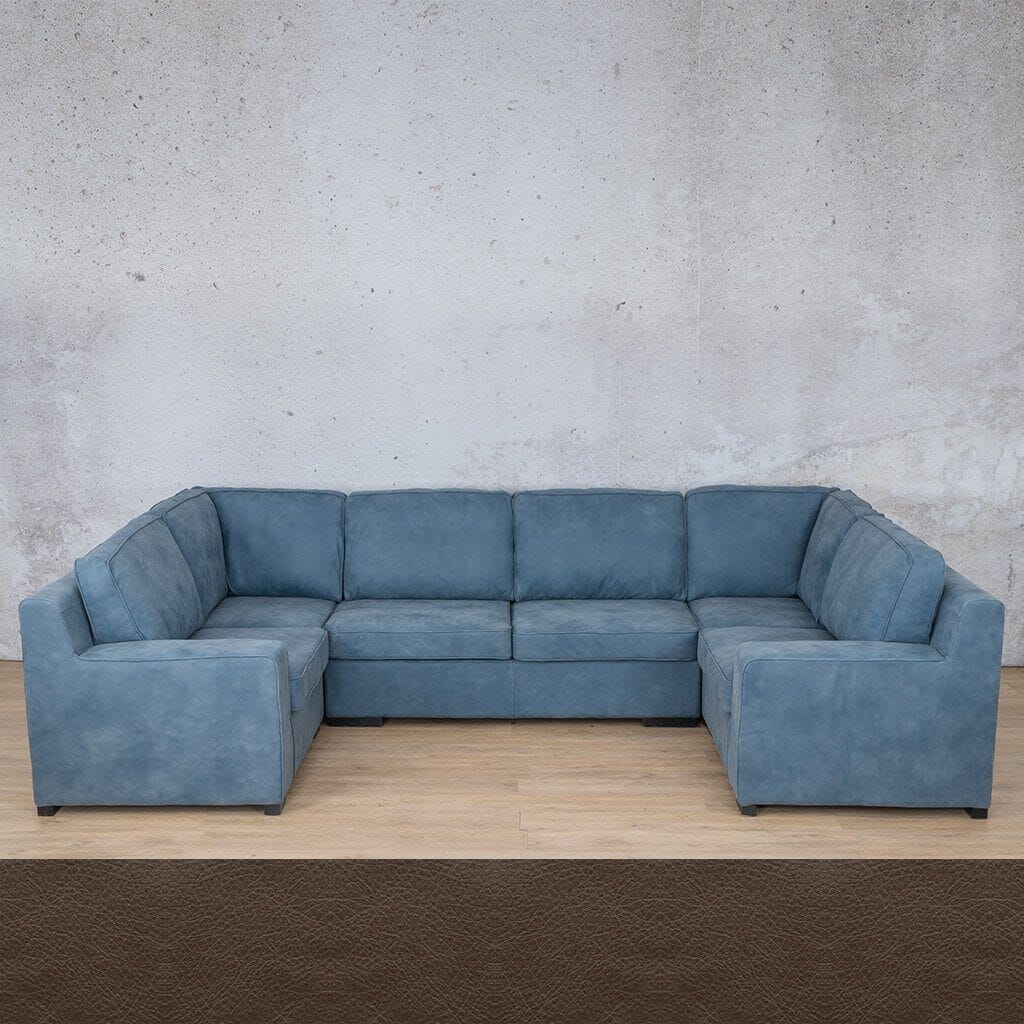 Rome Leather U-Sofa Sectional Leather Sectional Leather Gallery Country Ox Blood 