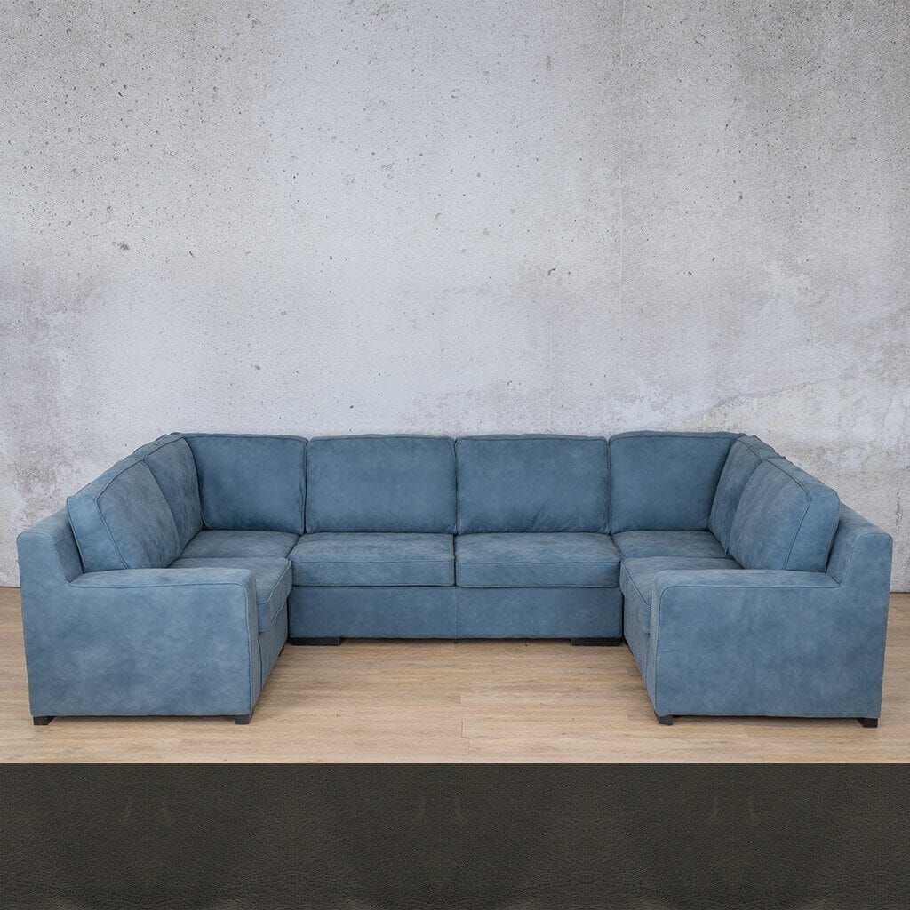 Rome Leather U-Sofa Sectional Leather Sectional Leather Gallery Czar Anthracite