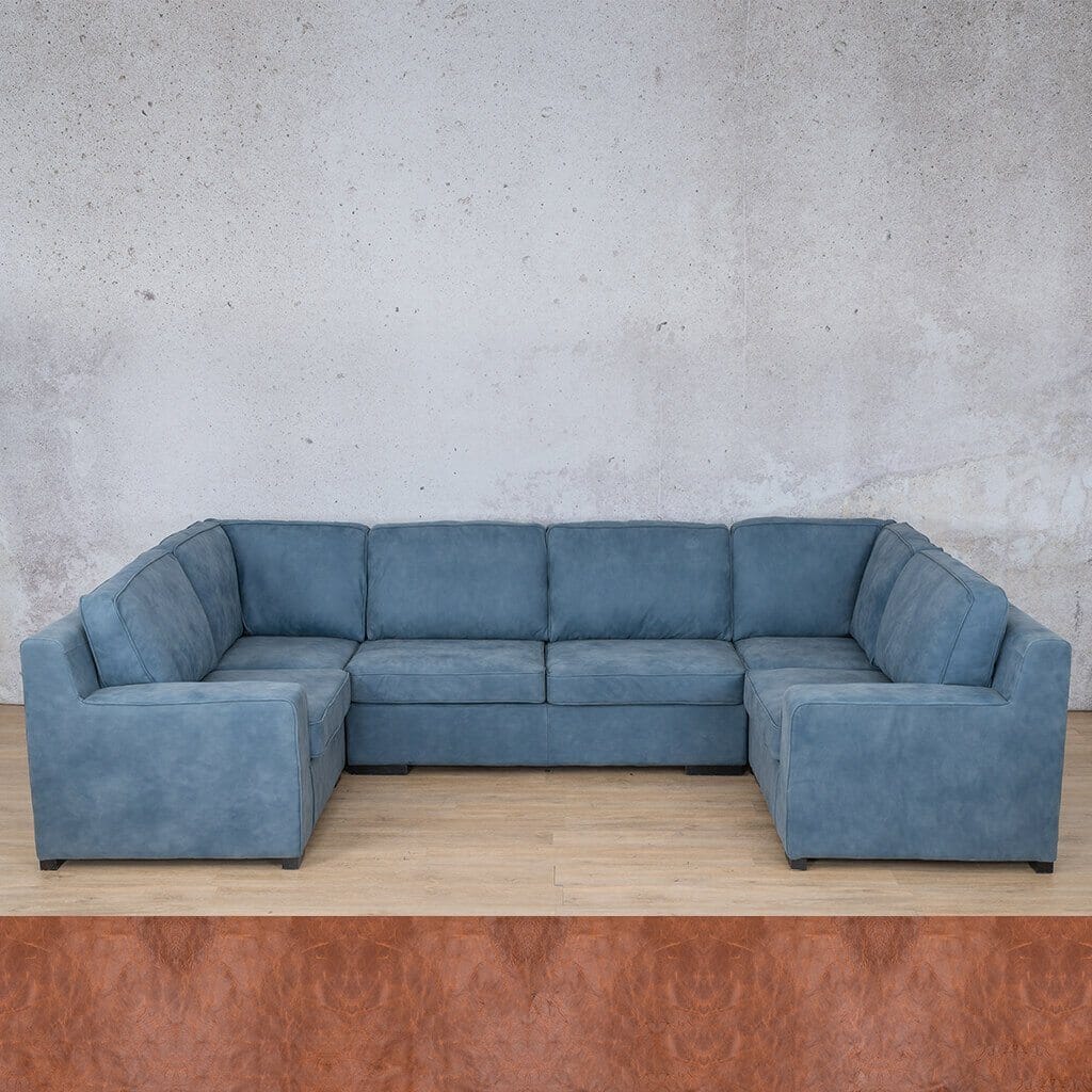 Rome Leather U-Sofa Sectional Leather Sectional Leather Gallery Royal Saddle