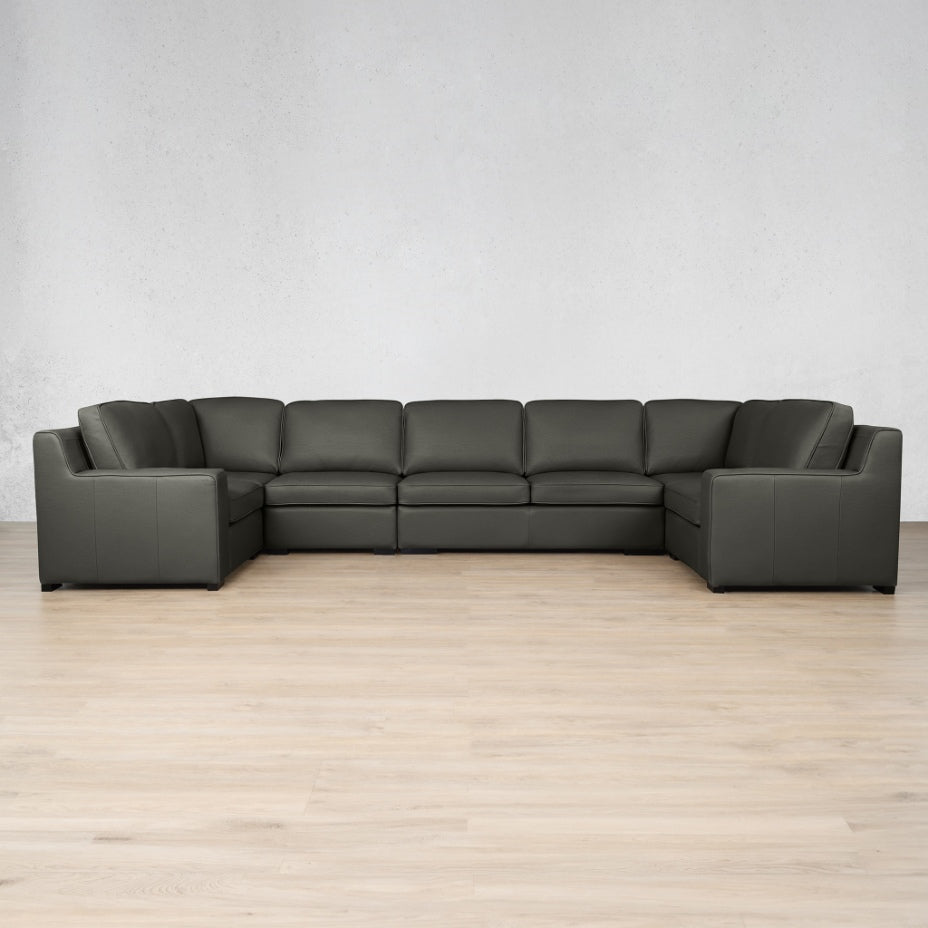 Rome Leather Modular U-Sofa Sectional Leather Sectional Leather Gallery Czar Anthracite