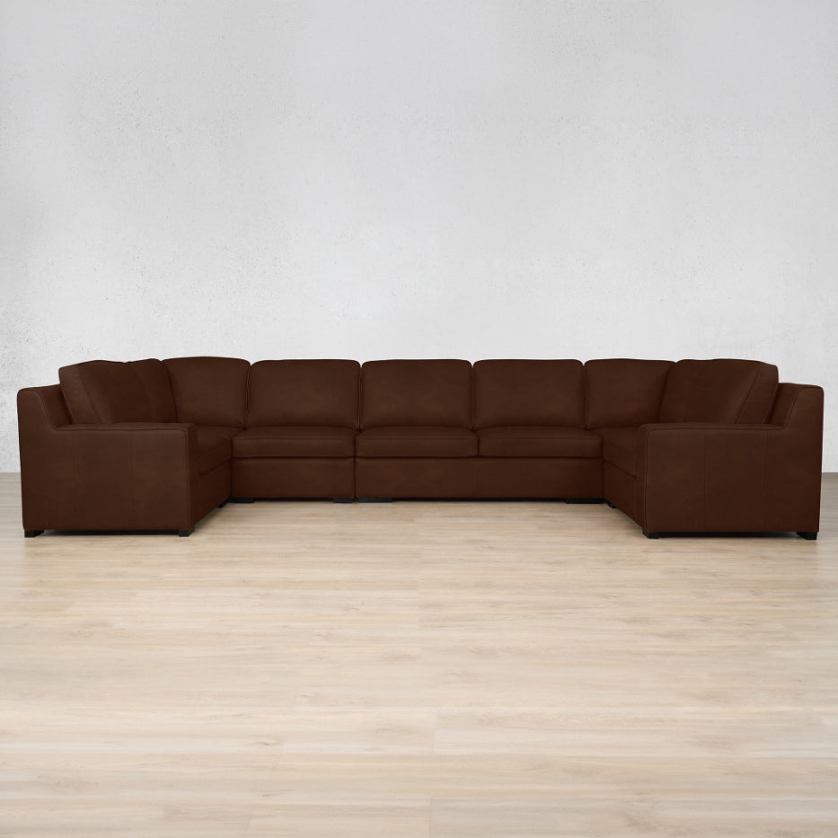Rome Leather Modular U-Sofa Sectional Leather Sectional Leather Gallery Royal Cognac