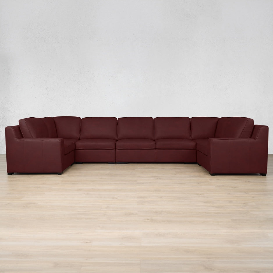 Rome Leather Modular U-Sofa Sectional Leather Sectional Leather Gallery Royal Ruby