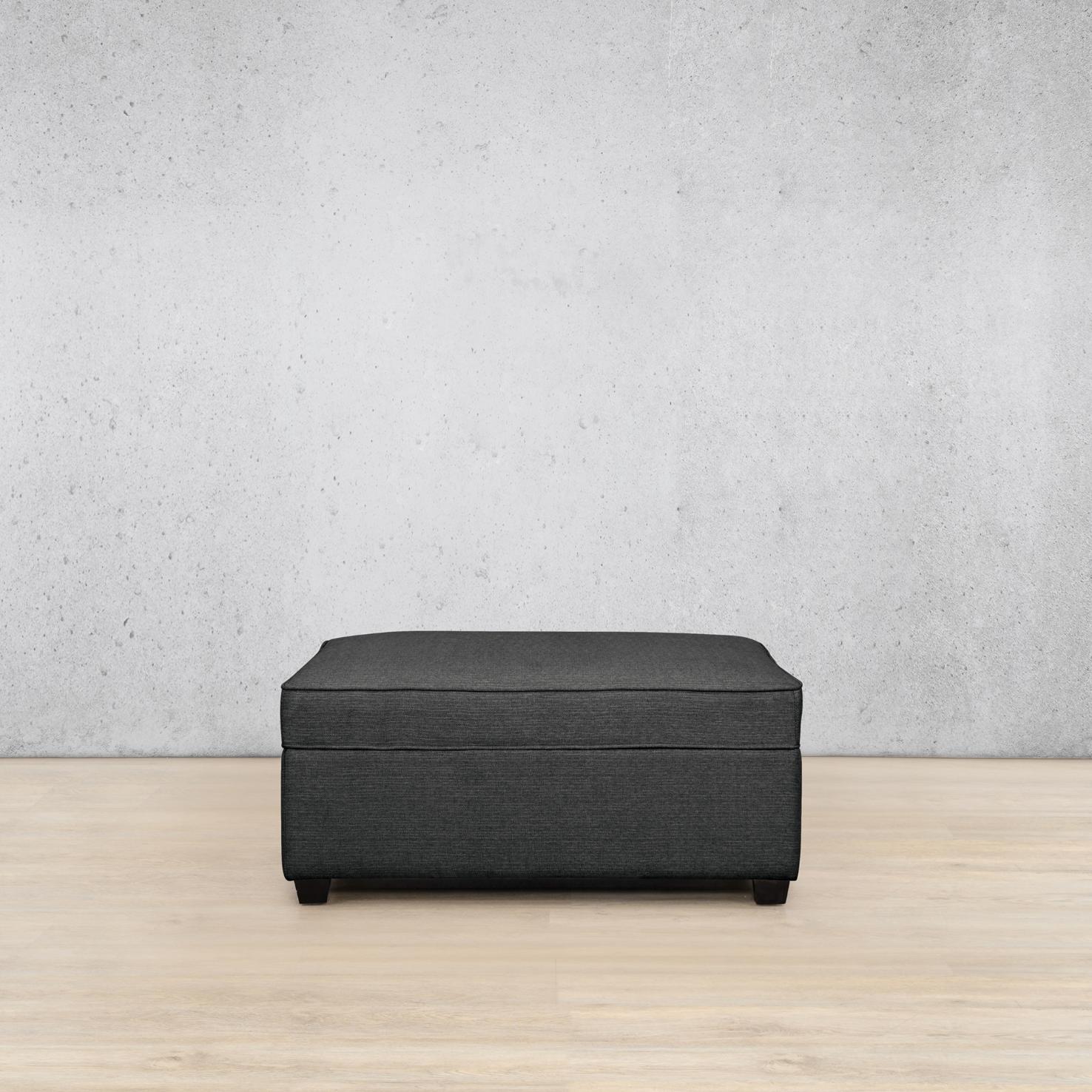 Rome Fabric Ottoman Fabric Sofa Leather Gallery | Kenya Charcoal