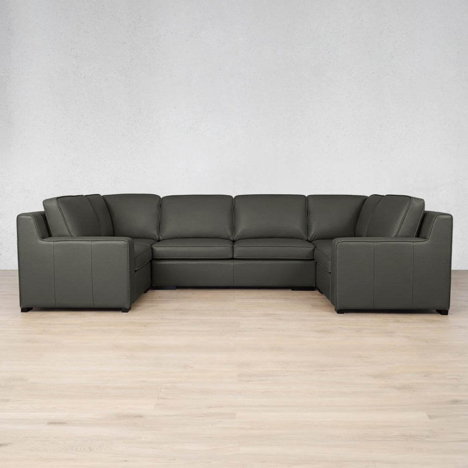 Rome Leather U-Sofa Sectional Leather Sectional Leather Gallery Czar Anthracite