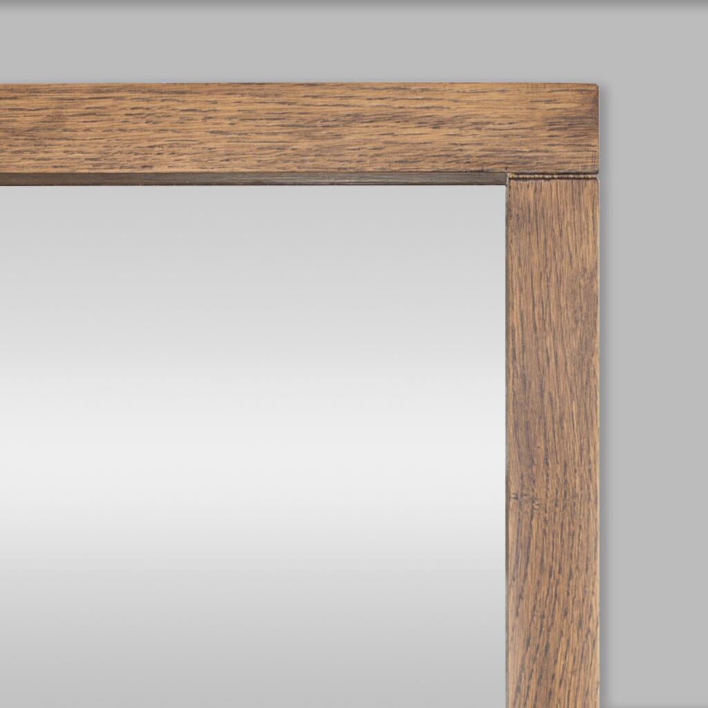 Roscoe Mirror Antique Dark Oak - 1800 x 400 Mirror Leather Gallery