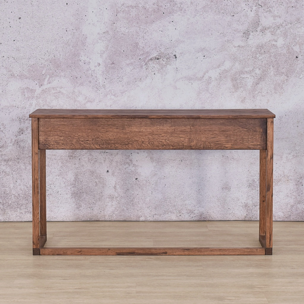 Roscoe Plain Beauty Bureau/Desk - Antique Dark Oak Vanity Tables Leather Gallery 