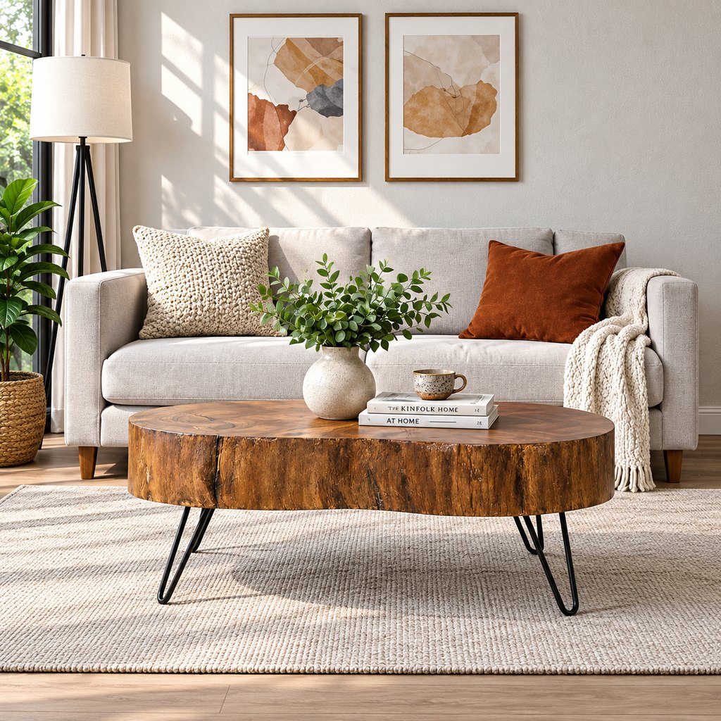 Rustic Wooden Coffee Table Coffee Table Leather Gallery