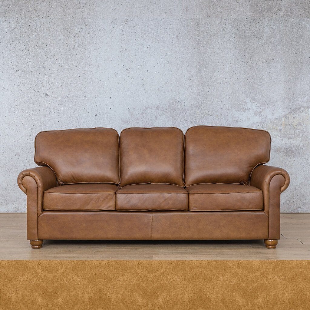 Salisbury 3 + 2 + 1 Leather Sofa Suite - Leather Sofa