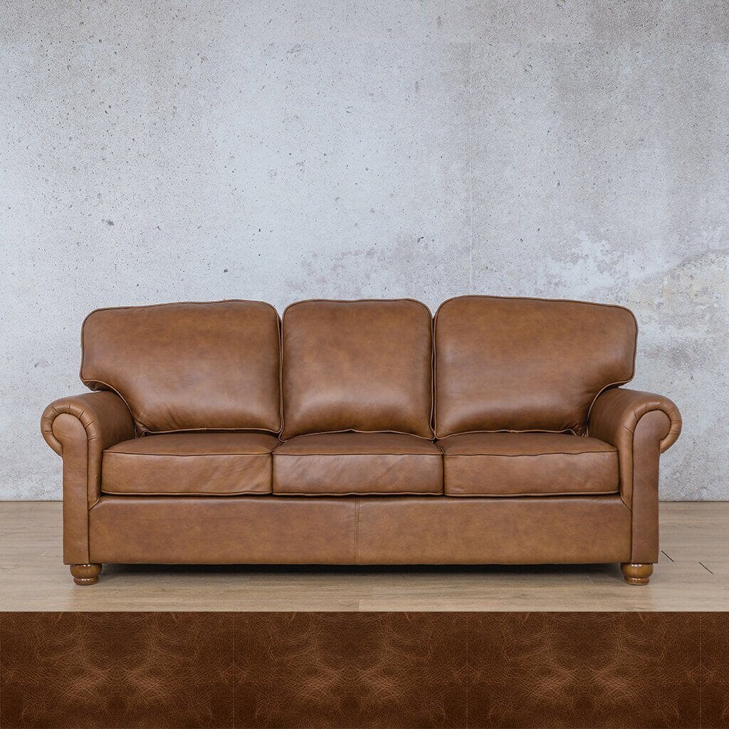 Salisbury 3 + 2 + 1 Leather Sofa Suite - Royal Cognac - Leather Sofa
