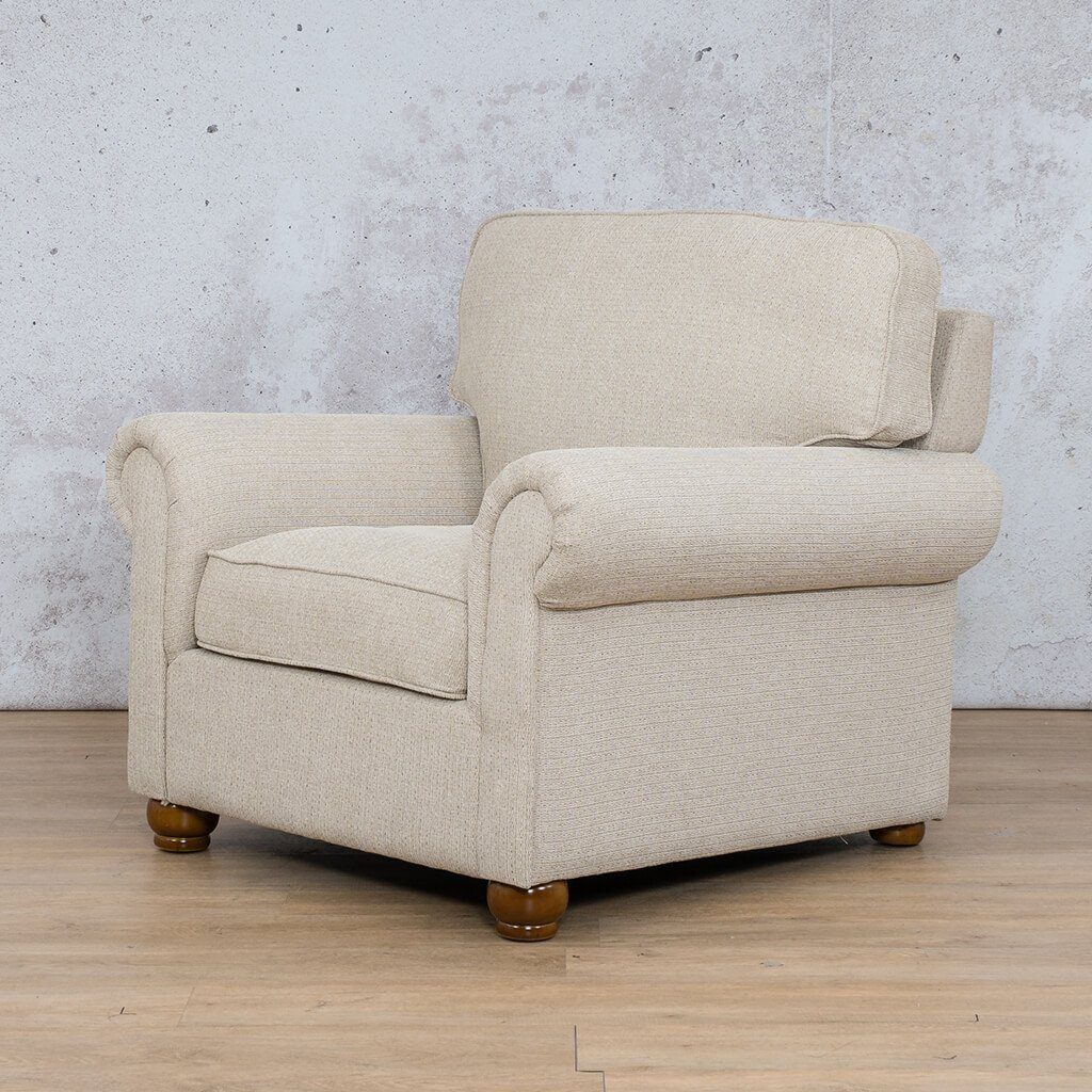 Salisbury Fabric 1 Seater Fabric Sofa Leather Gallery-oyster