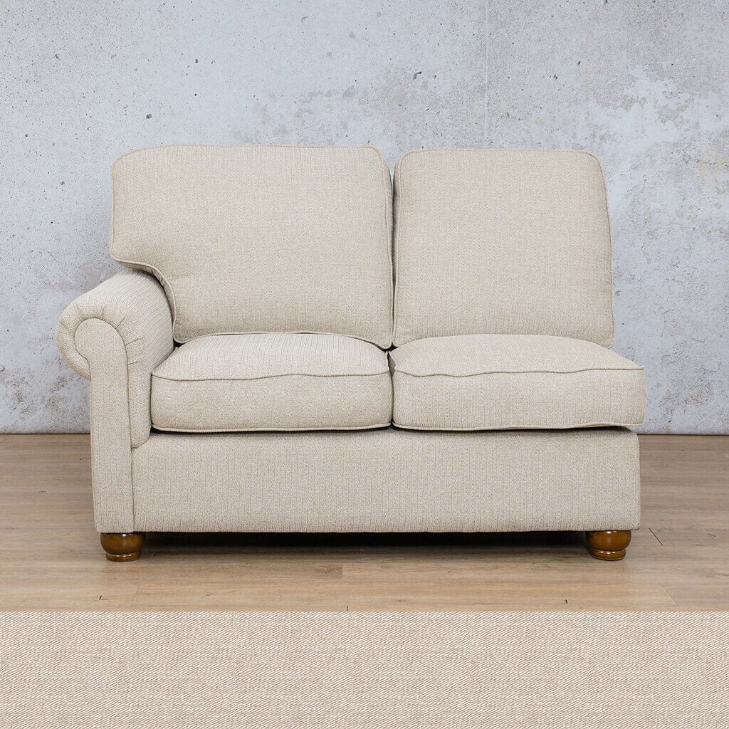 Salisbury Fabric 2 Seater Right Arm Fabric Sofa Leather Gallery Oyster WAREHOUSE COLLECTION - PINETOWN OR NORTHRIDING Full Foam
