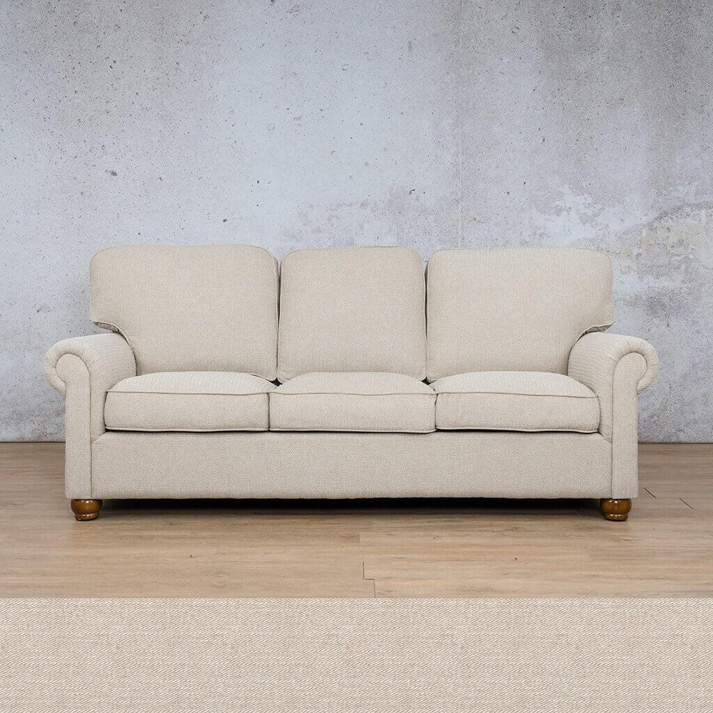 Salisbury Fabric 3 Seater Fabric Sofa Leather Gallery Oyster 