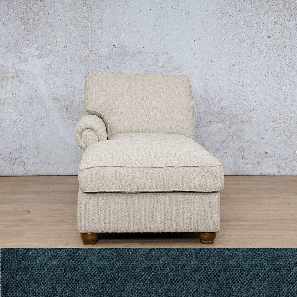 Salisbury Fabric Chaise Right Arm Fabric Sofa Leather Gallery Air Force Blue WAREHOUSE COLLECTION - PINETOWN OR NORTHRIDING Full Foam