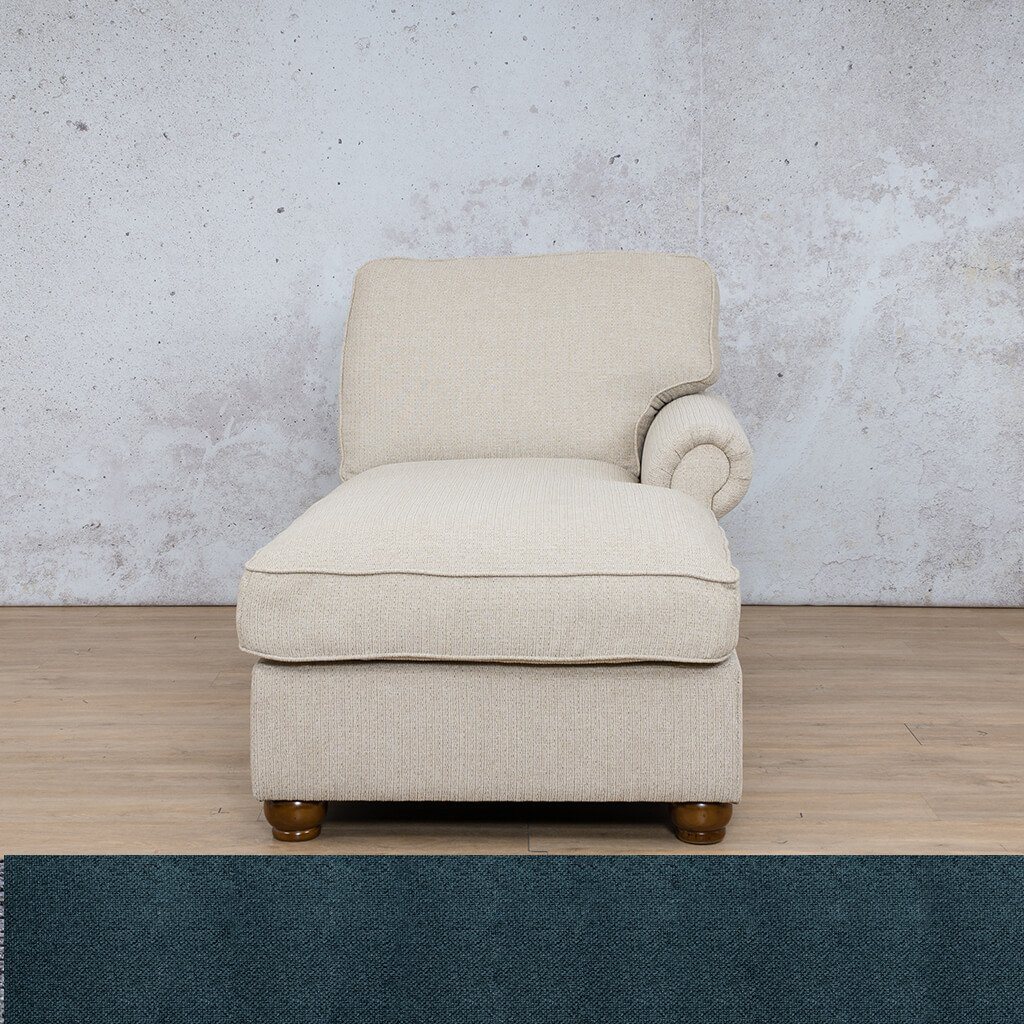 Salisbury Fabric Chaise Left Arm Fabric Sofa Leather Gallery Air Force Blue WAREHOUSE COLLECTION - PINETOWN OR NORTHRIDING Full Foam