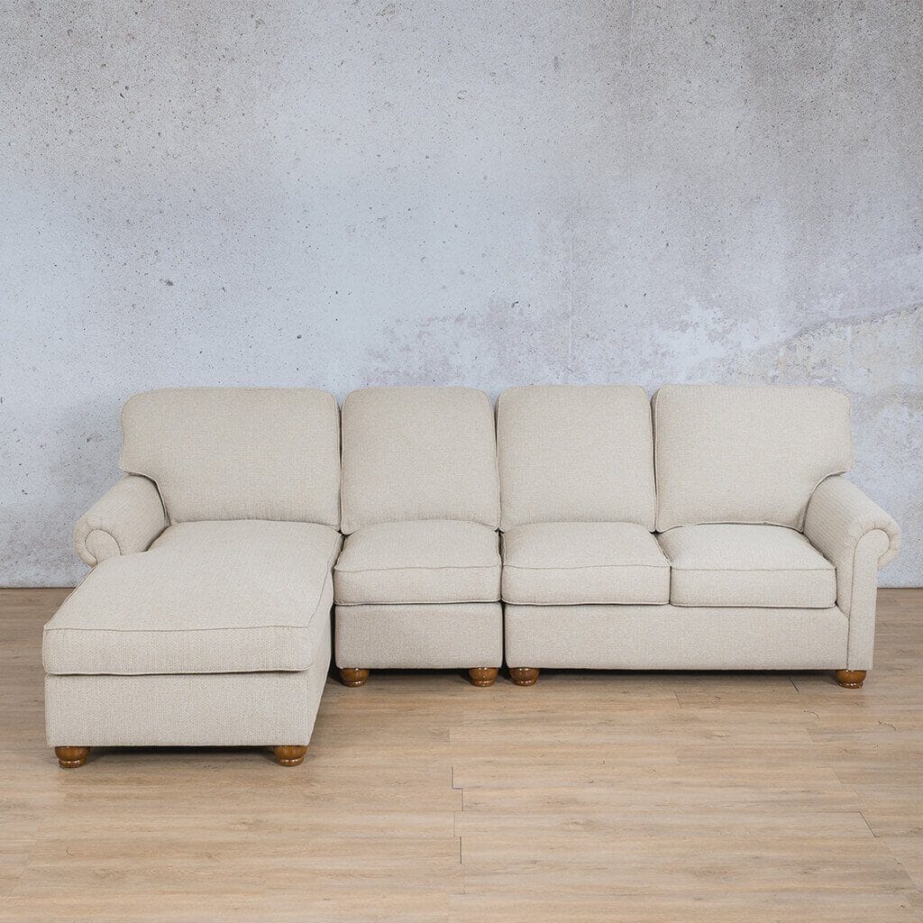 Salisbury Fabric Sofa Chaise Modular Sectional - LHF Fabric Corner Suite Leather Gallery 