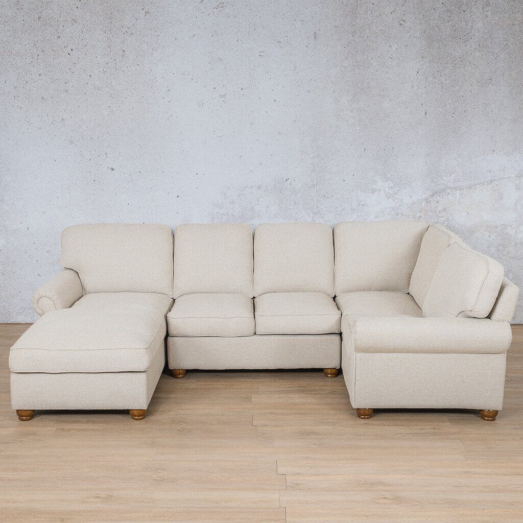 Salisbury Fabric U-Sofa Chaise Sectional - LHF Fabric Corner Suite Leather Gallery 