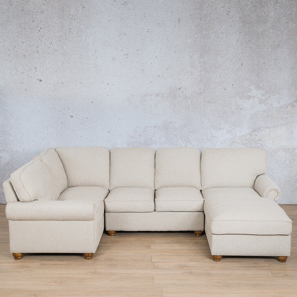 Salisbury Fabric U-Sofa Chaise Sectional - RHF Fabric Corner Suite Leather Gallery 