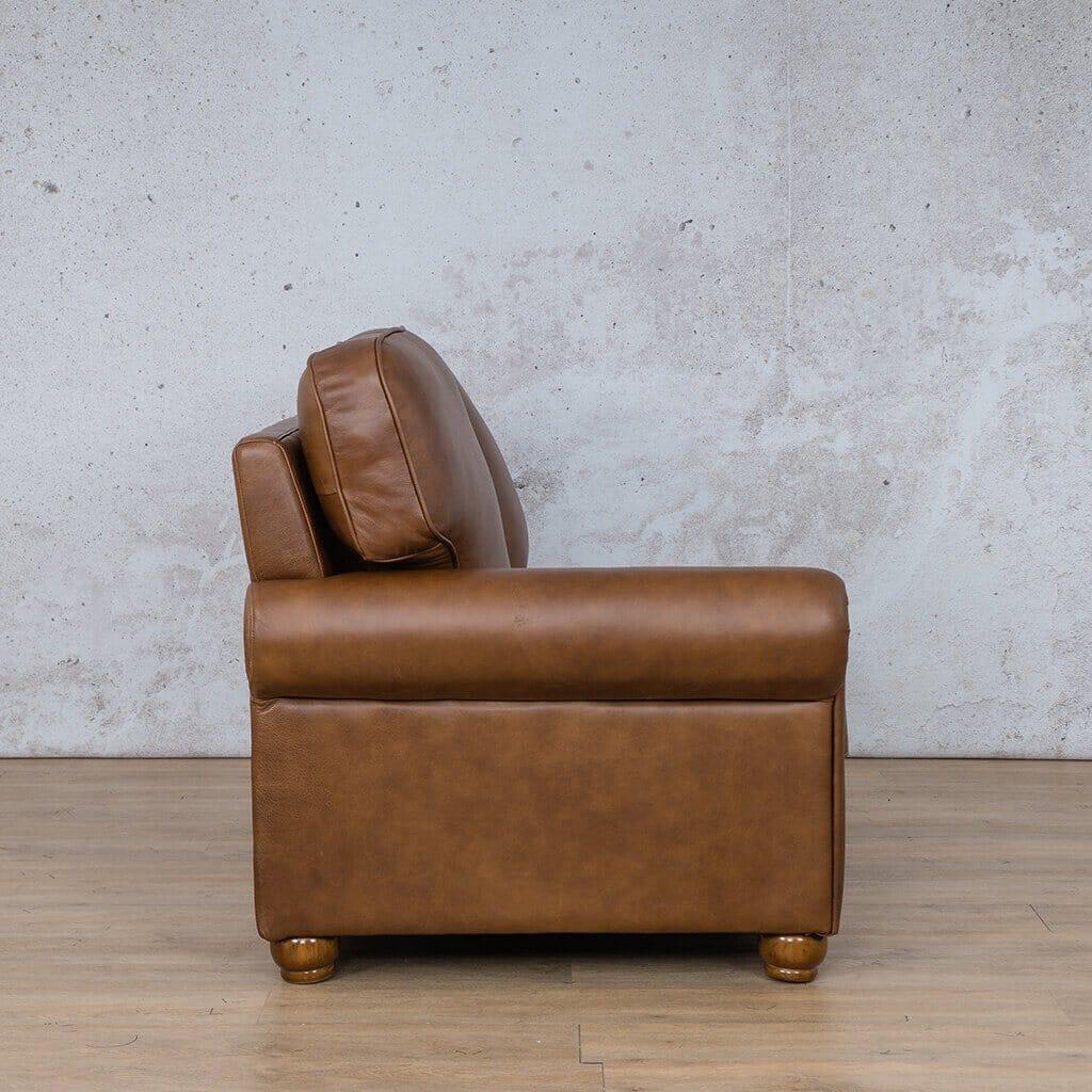 Salisbury Leather 2 Seater LHF Leather Sofa Leather Gallery Czar Pecan