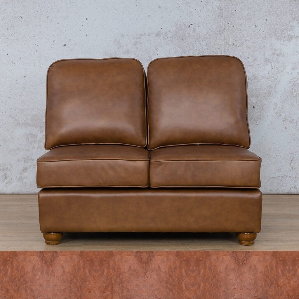 Salisbury Leather Armless 2 Seater Leather Sofa Leather Gallery Royal Saddle 