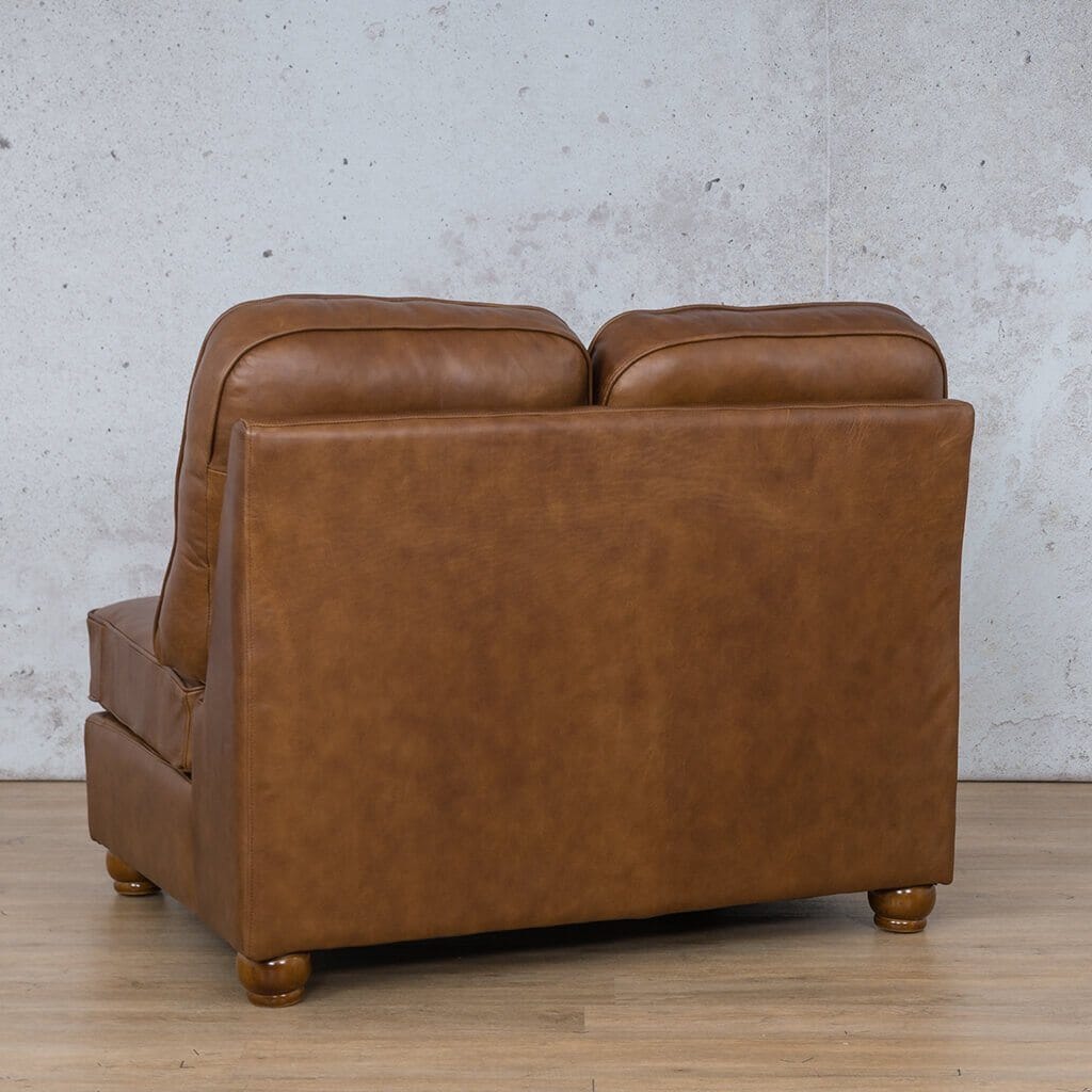 Salisbury Leather Armless 2 Seater Leather Sofa Leather Gallery Czar Pecan