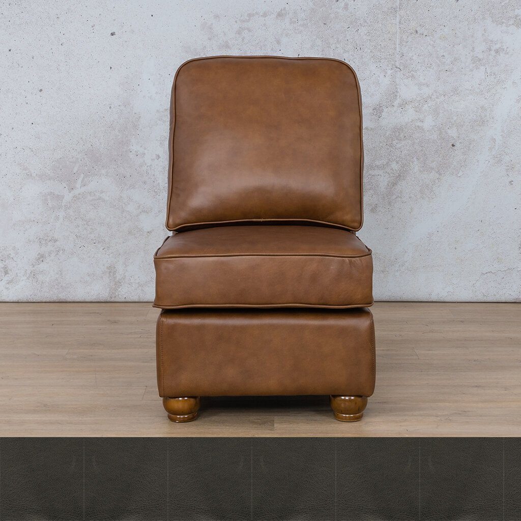 Salisbury Leather Armless Chair Leather Sofa Leather Gallery Czar Anthracite 