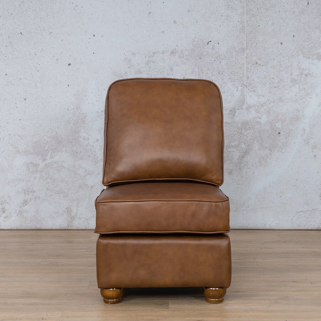 Salisbury Leather Armless Chair Leather Sofa Leather Gallery Czar Pecan