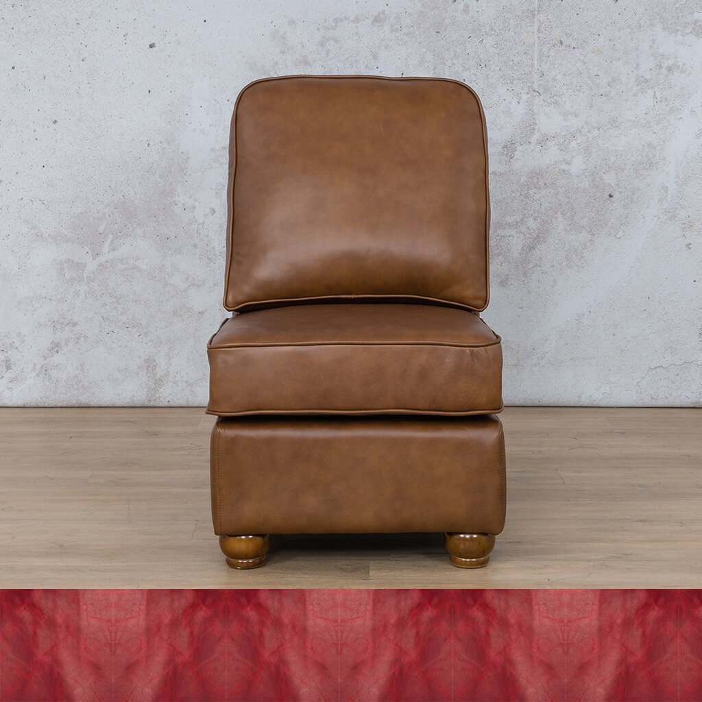 Salisbury Leather Armless Chair Leather Sofa Leather Gallery Royal Ruby 