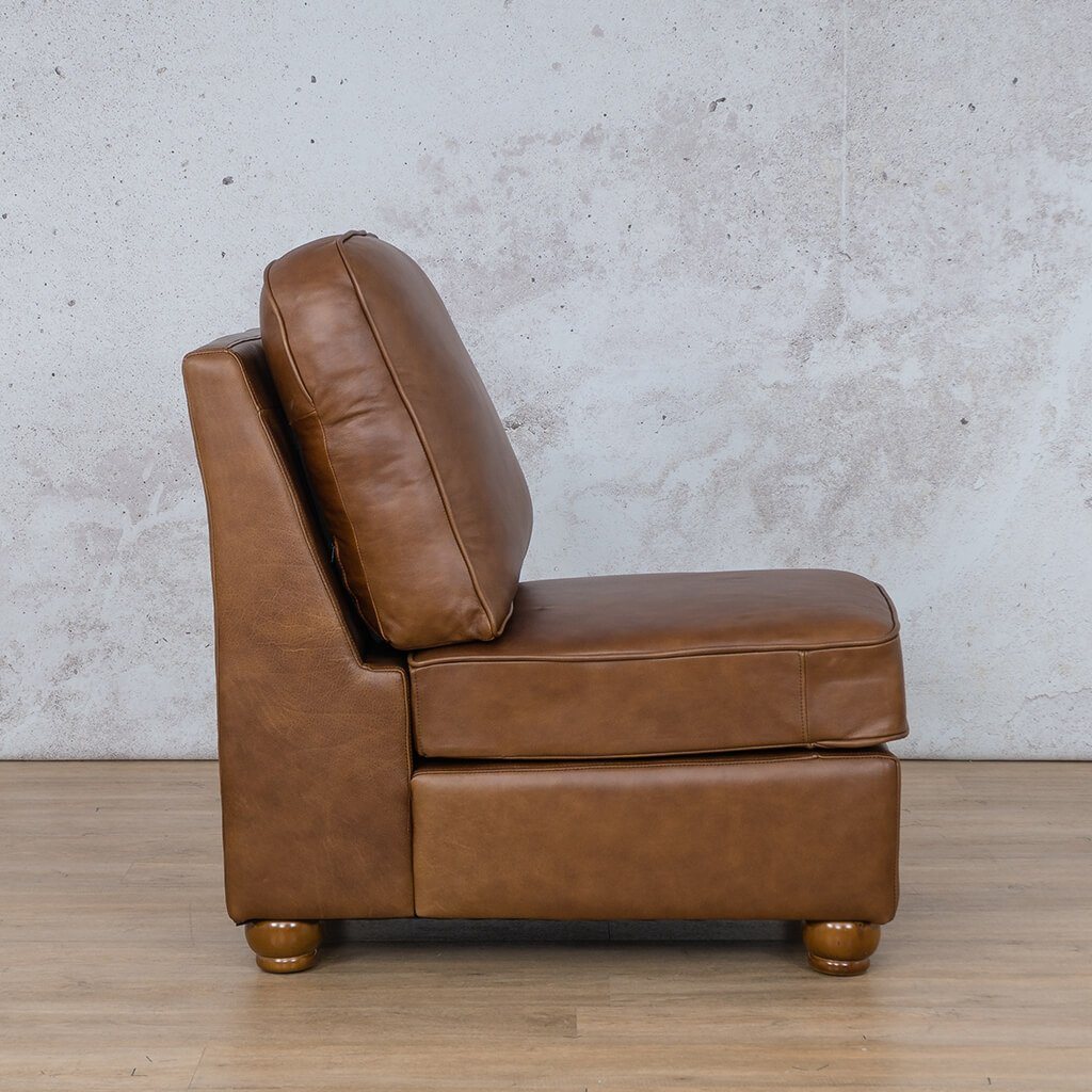 Salisbury Leather Armless Chair Leather Sofa Leather Gallery Czar Pecan