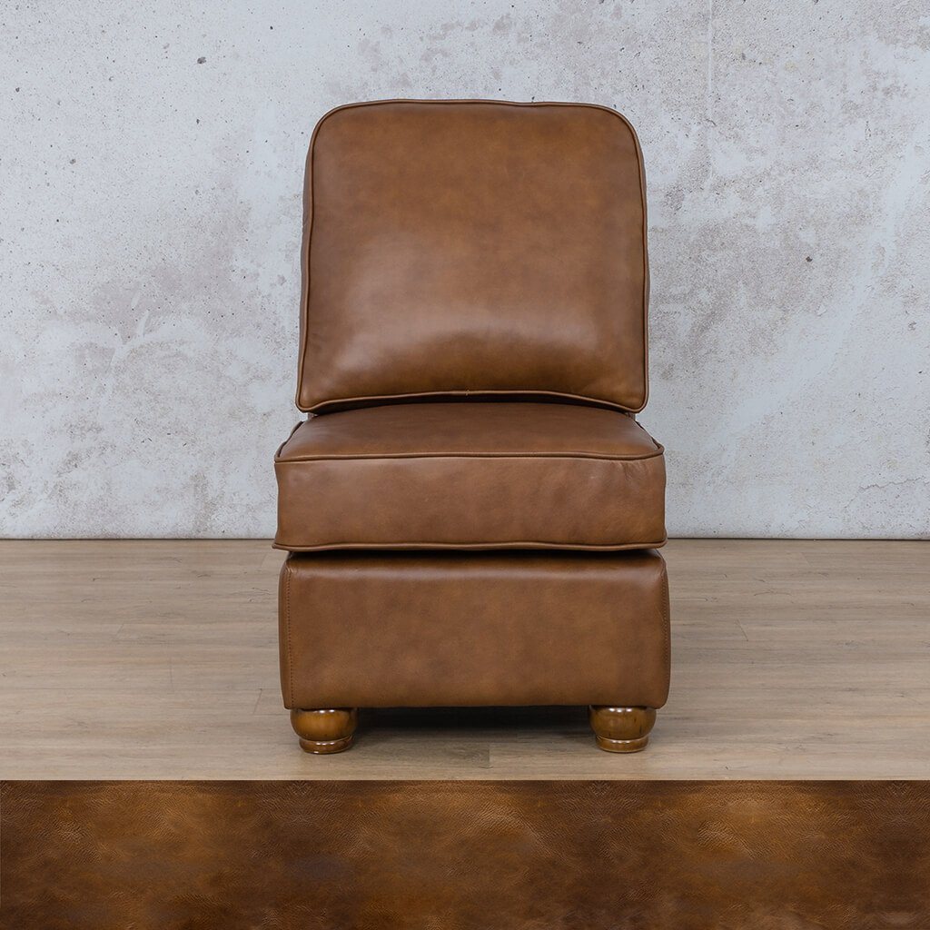 Salisbury Leather Armless Chair Leather Sofa Leather Gallery Royal Walnut 