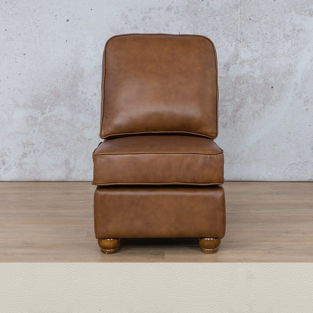 Salisbury Leather Armless Chair Leather Sofa Leather Gallery Urban White 