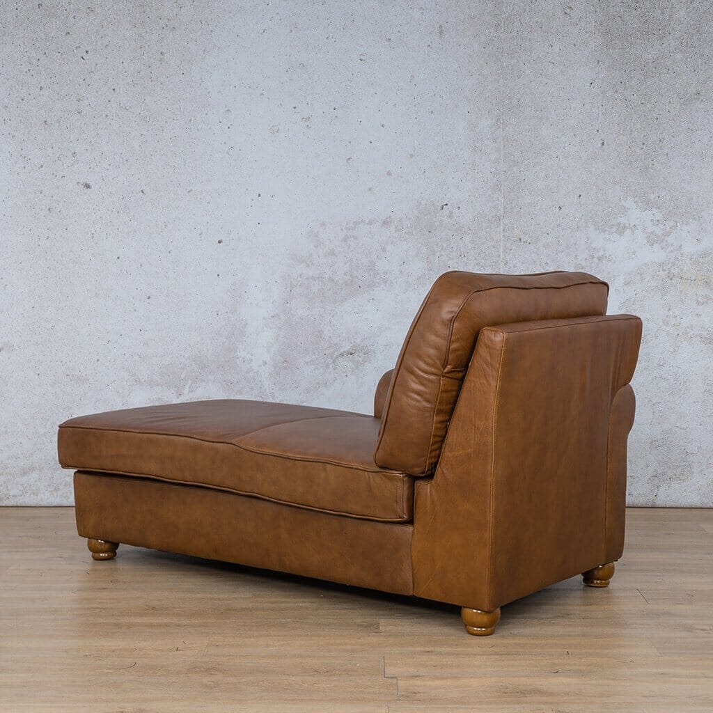 Salisbury Leather Chaise LHF Leather Armchair Leather Gallery Czar Pecan