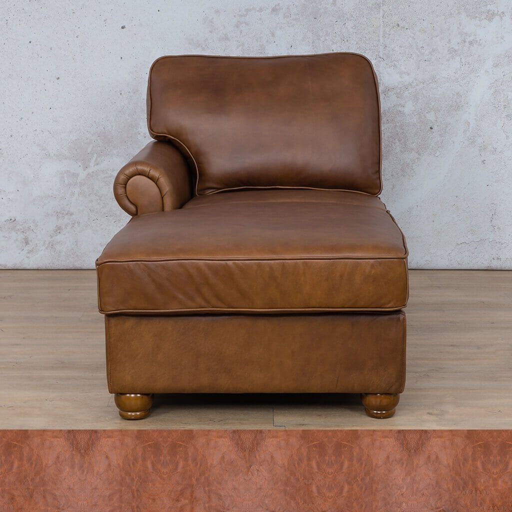 Salisbury Leather Chaise LHF Leather Armchair Leather Gallery Royal Saddle 