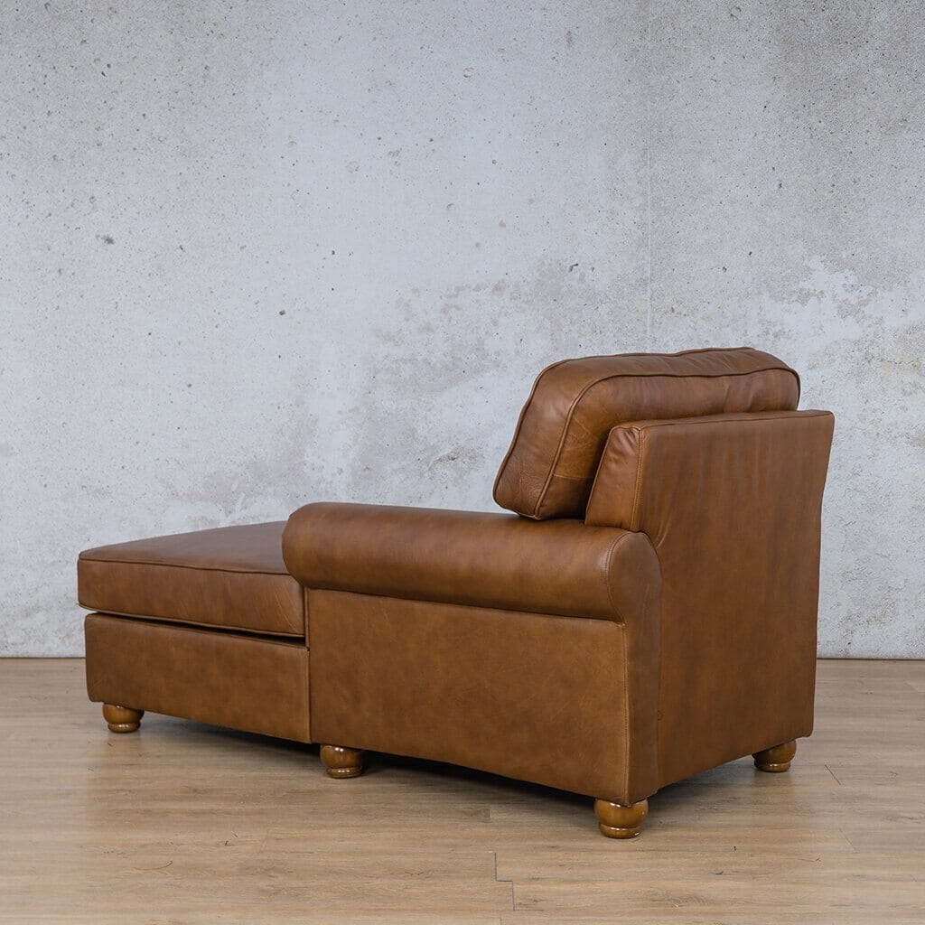 Salisbury Leather Chaise RHF Leather Armchair Leather Gallery Czar Pecan 