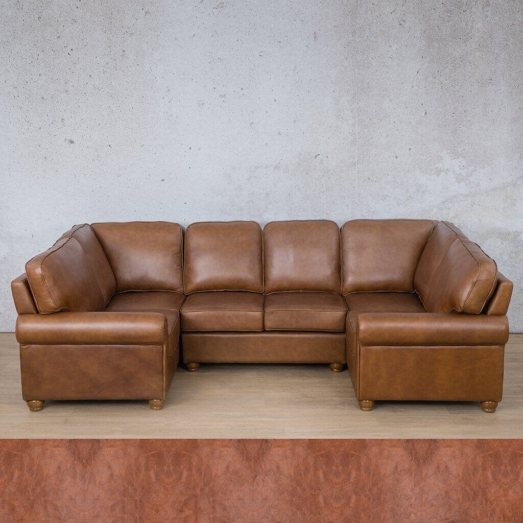 Salisbury Leather U-Sofa Sectional Leather Sectional Leather Gallery Royal Saddle 