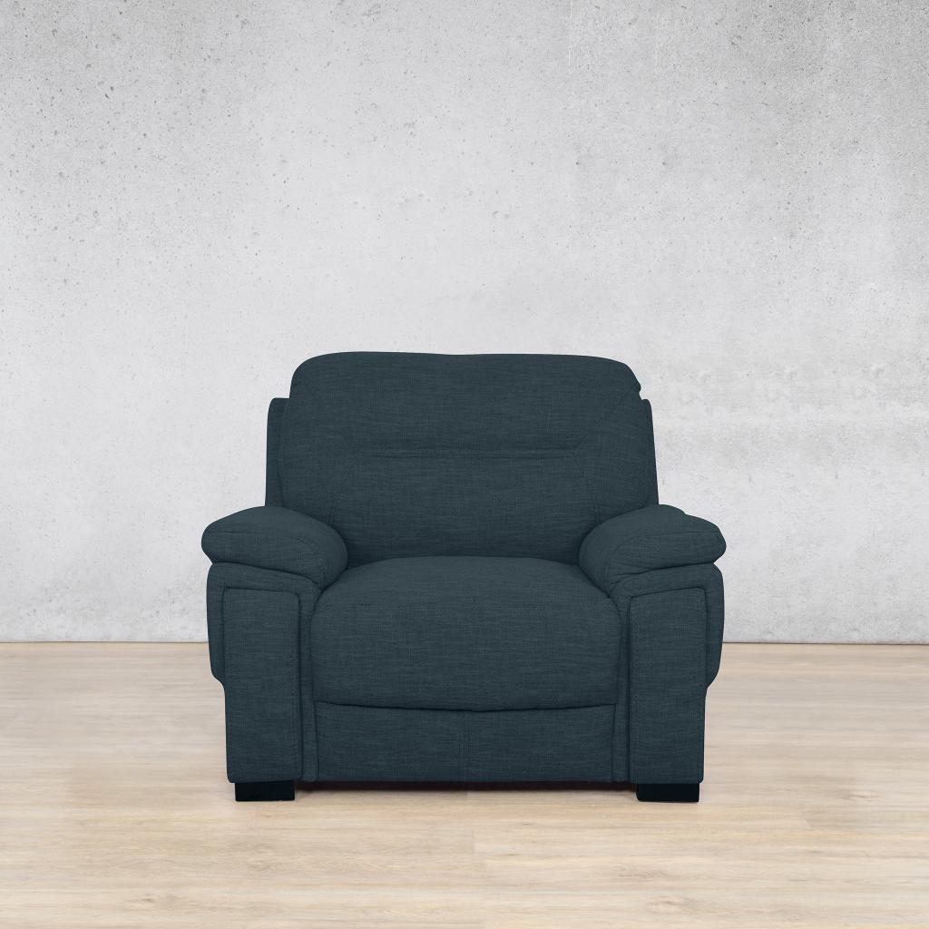 San Lorenze 1 Seater Fabric Sofa - Air Force Blue | Fabric Couches