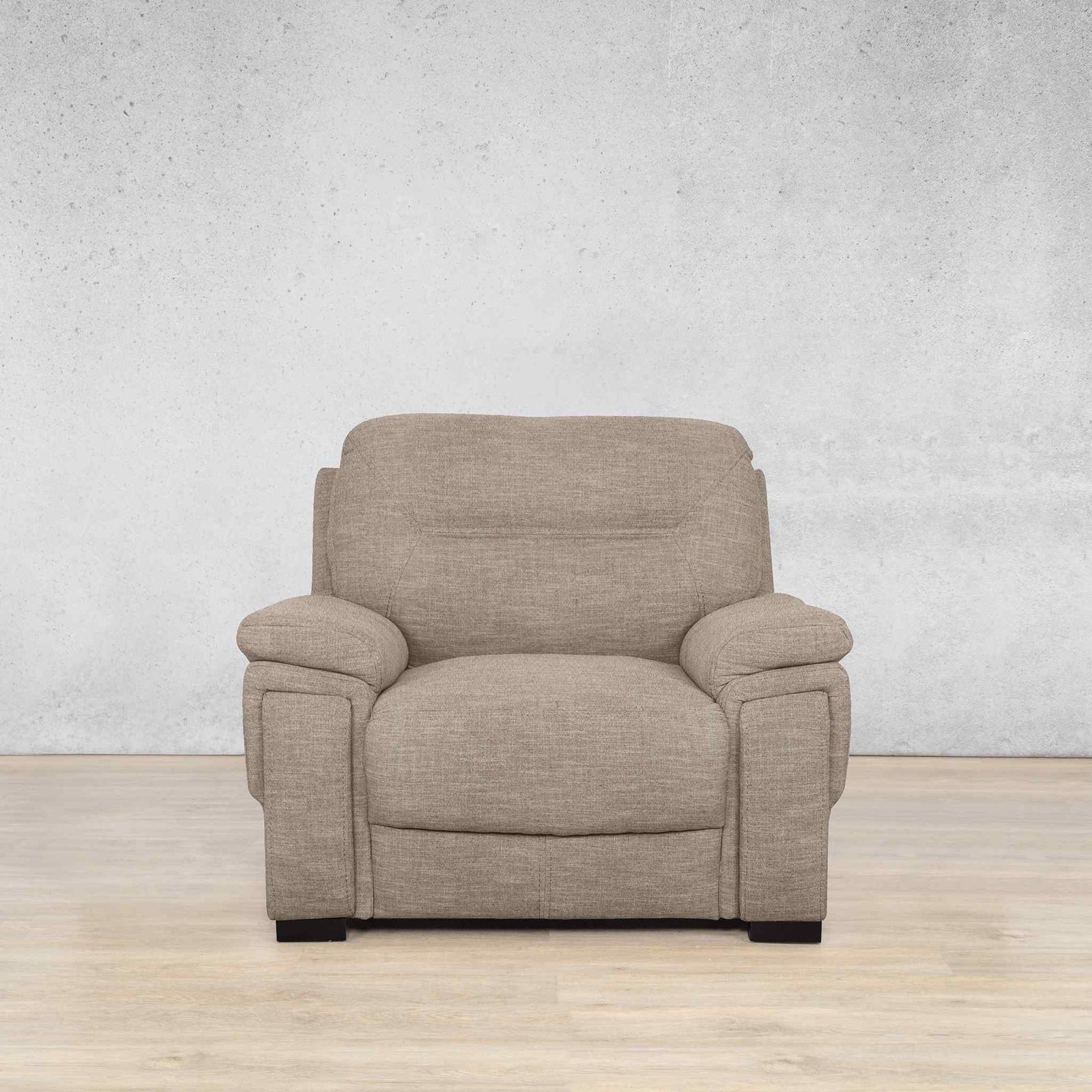San Lorenze 1 Seater Fabric Sofa - Kenya Sand | Fabric Couches