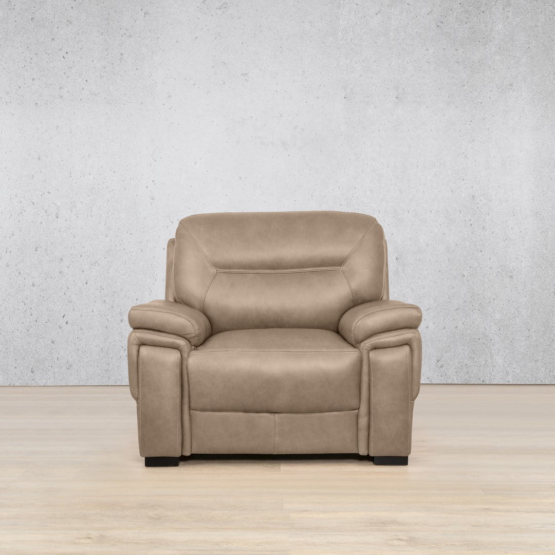 San Lorenze 1 Seater Leather Sofa - Almond - Leather Couches