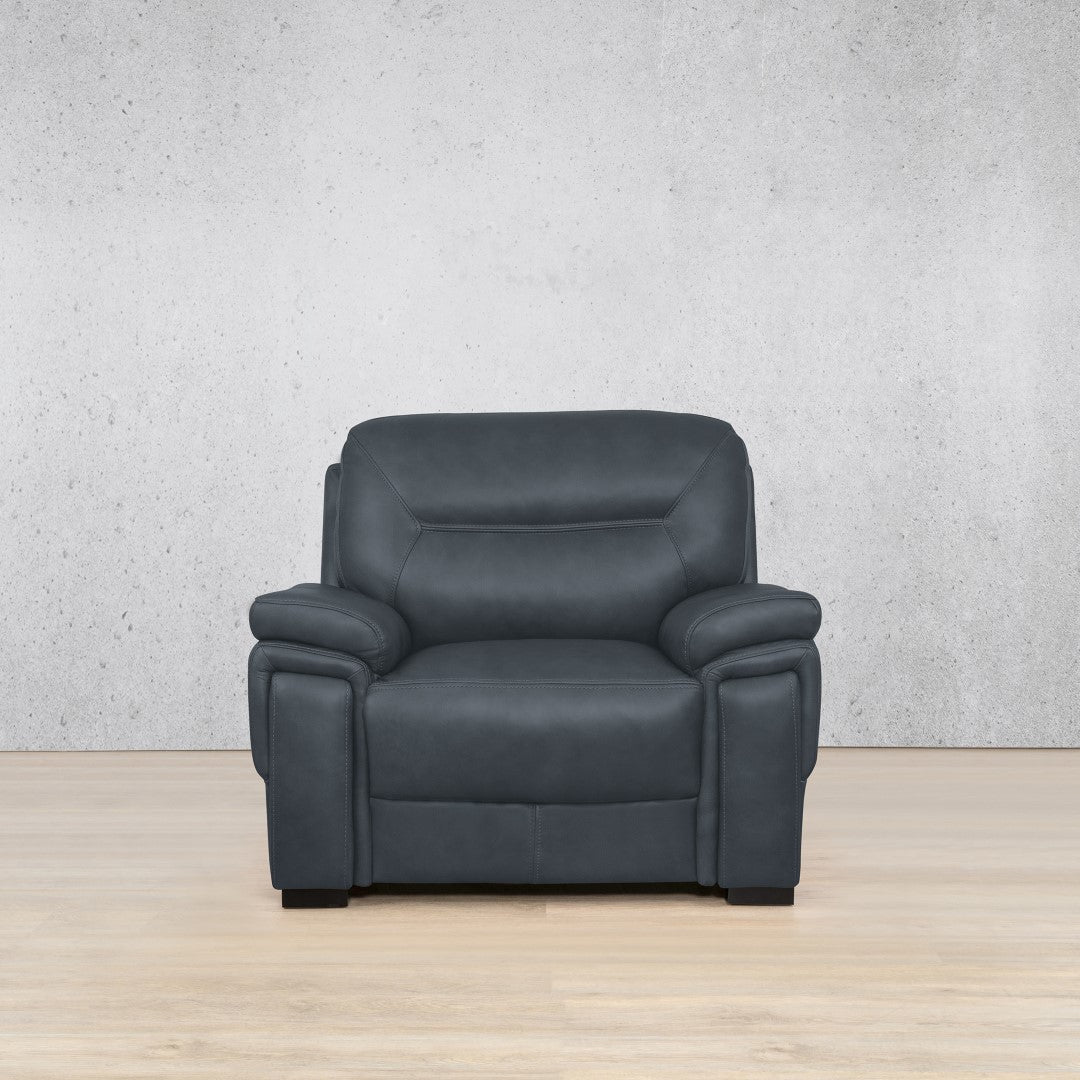 San Lorenze 1 Seater Leather Sofa - Bedlam Blue Night - Leather Couches
